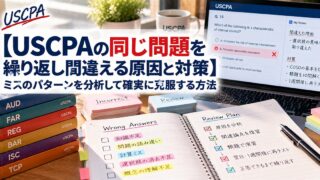 【USCPAの同じ問題を繰り返し間違える原因と対策】ミスのパターンを分析して克服する方法（誤答ノートと復習プラン）