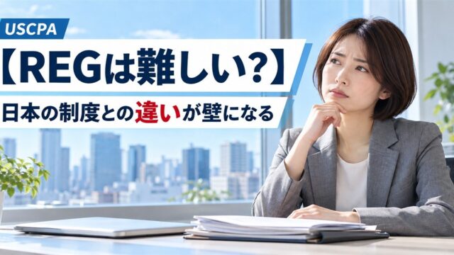 【REGは難しい？】日本の制度との違いが壁になる（オフィスで書類を前に考え込む女性）