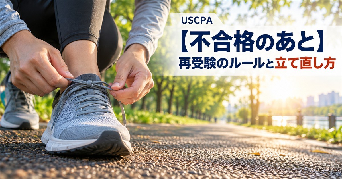 【不合格のあと】再受験のルールと立て直し方（朝の公園で靴ひもを結び直す手元）