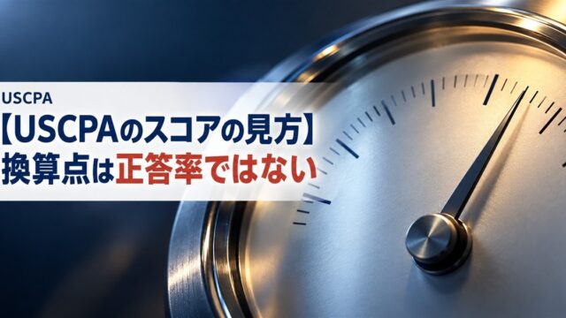 【USCPAのスコアの見方】換算点は正答率ではない（目盛りだけのアナログメーターの針）